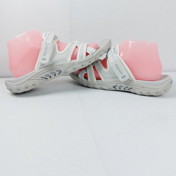 Skechers Women's Ivory White Reggae Suede Slip-On Slide Sandal Size US 8.5 - Picture 3 of 12